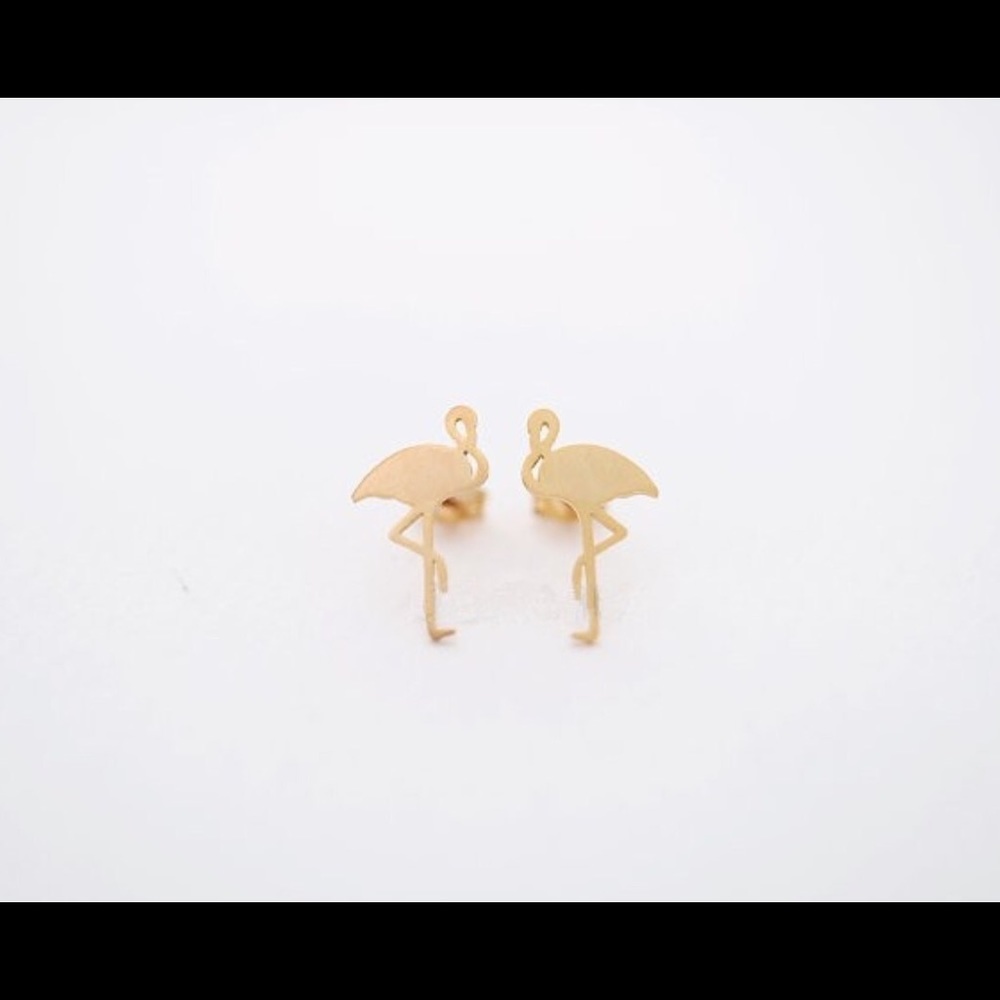 ☀️Flamingo Brass Earrings☀️