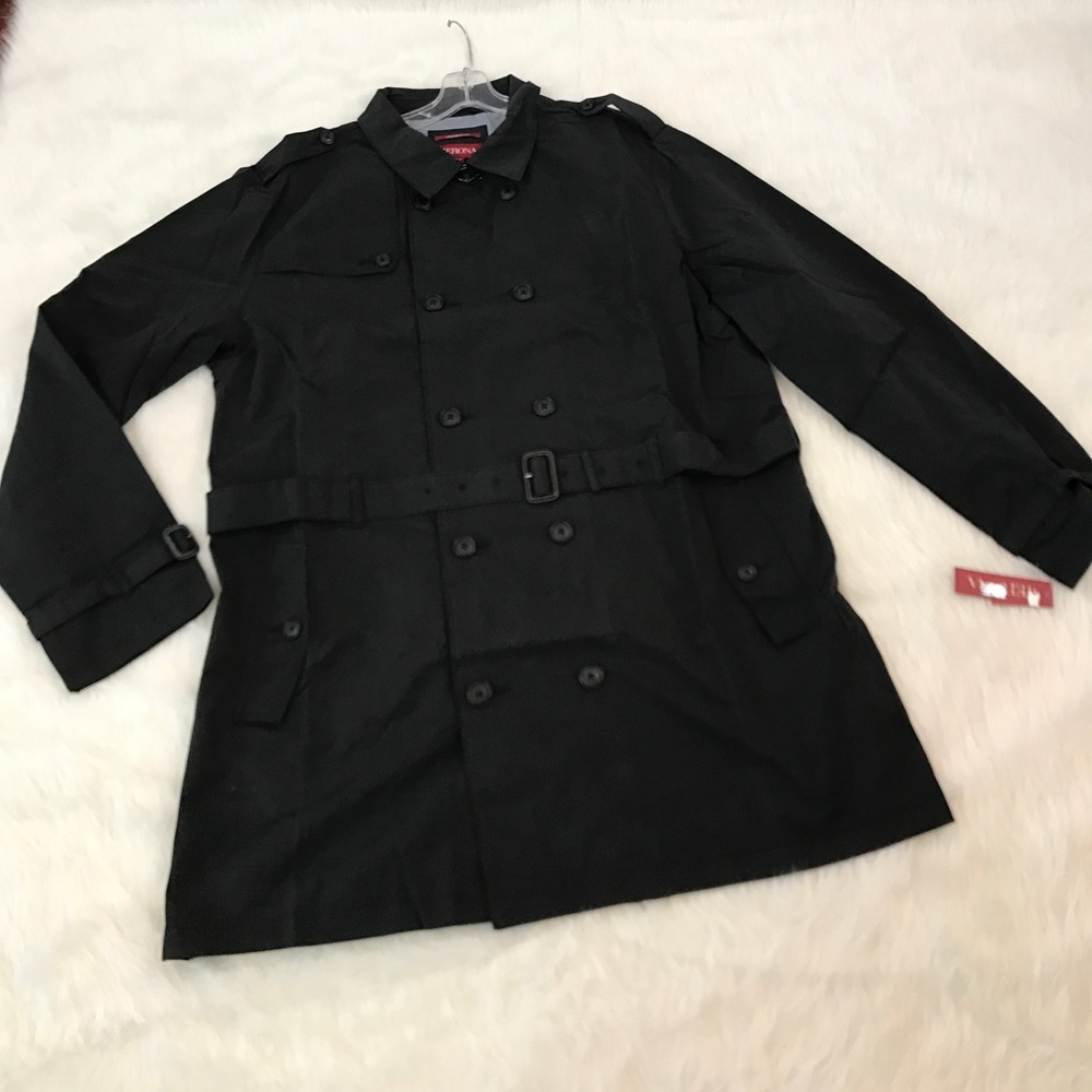 Merona Target Men black trenchcoat New / final $