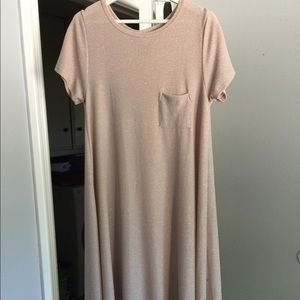 Blush with silver stitching Cassie dress