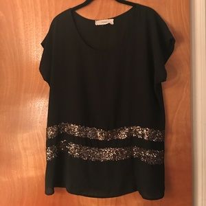 Fun Black and Gold Blouse!