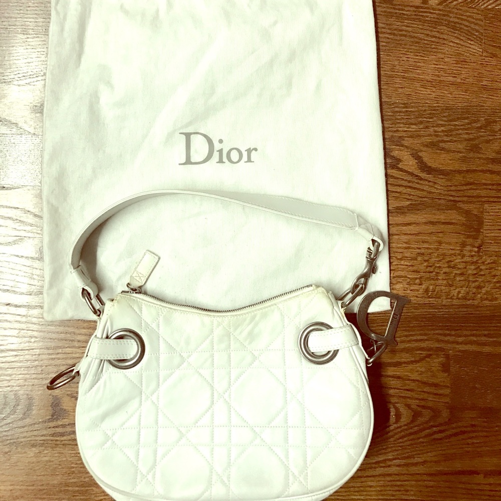 Christian Dior White Leather bag