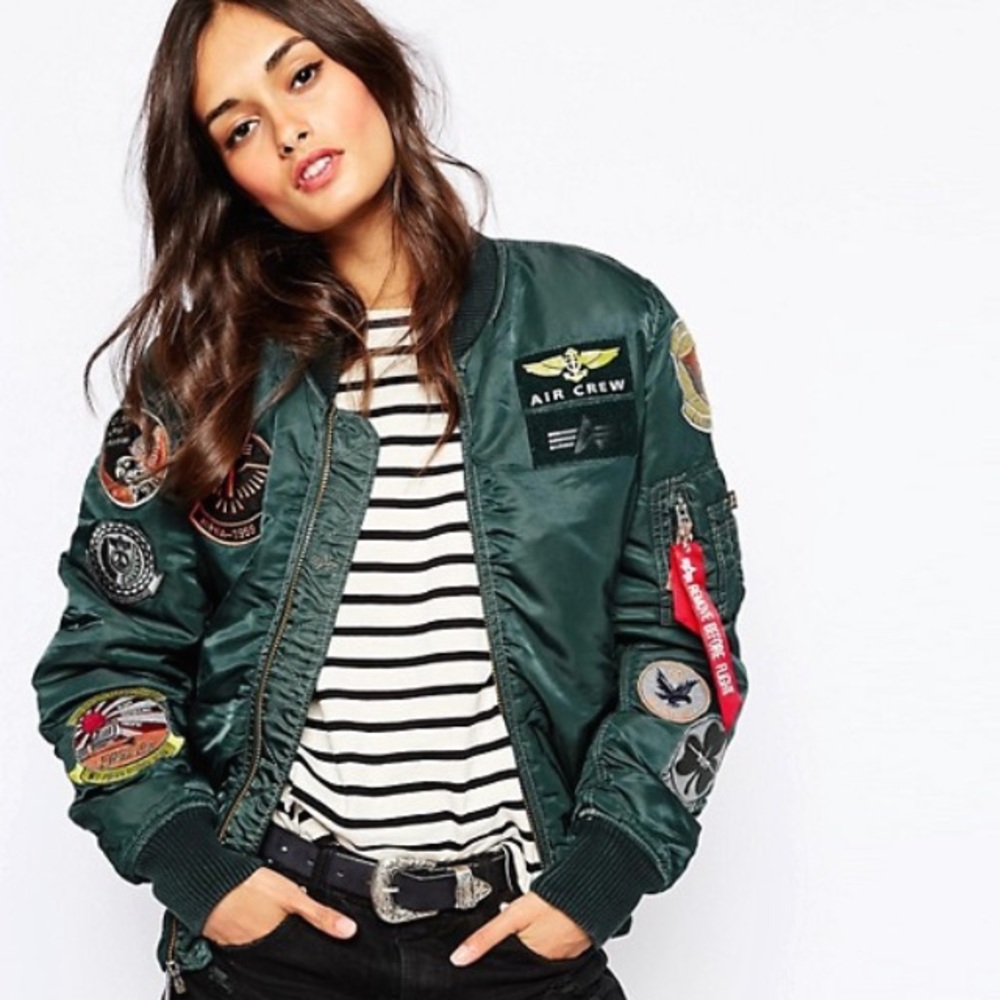 NWT Alpha Industries Slim Fit MA-1 bomber Teal