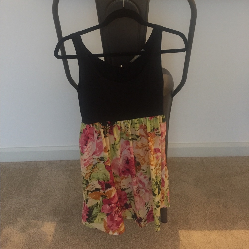 Black and Floral Summer Dress