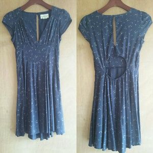 Denim & Supply Floral Cutout-Back Dress