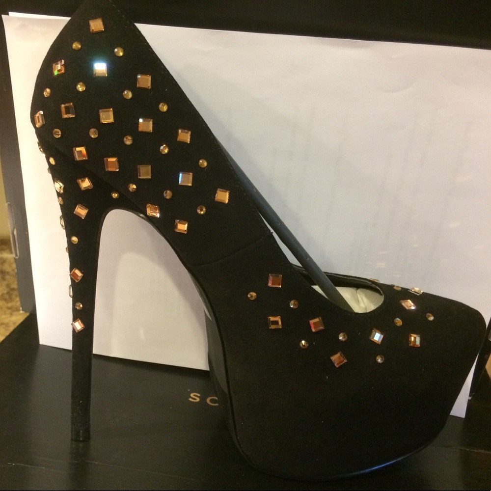 Jeweled Platform Pumps! Brand New!!