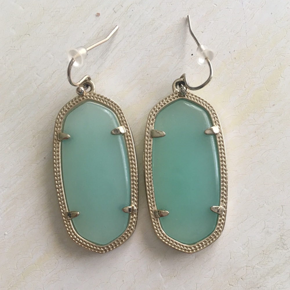 Light blue and gold Kendra Scott earrings