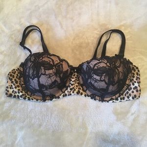 Lace Balconette Cheetah Bra