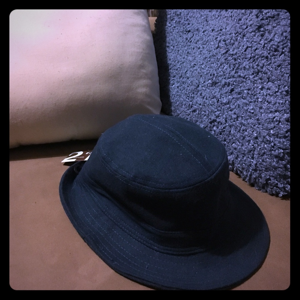 Simple blue fedora