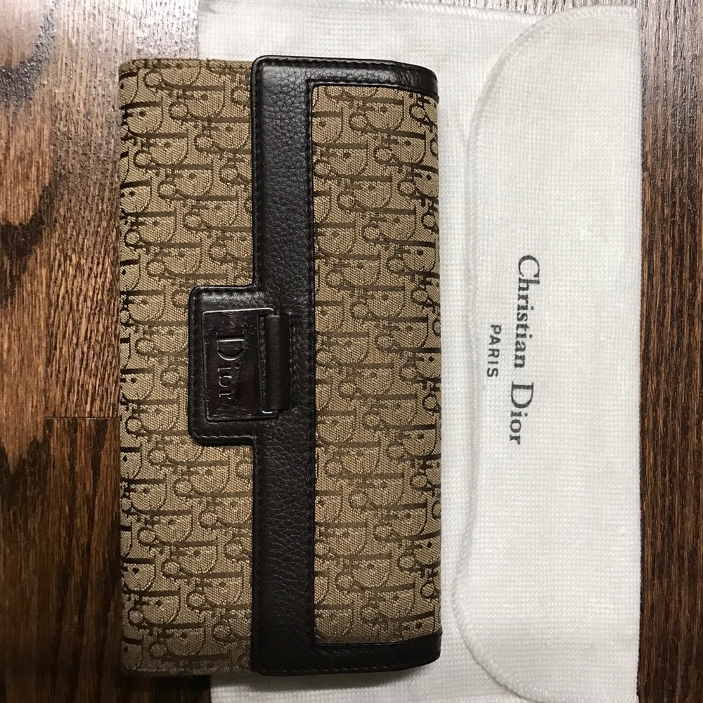 Christian Dior Canvas Leather wallet