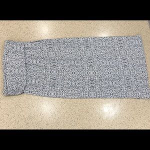 Ann Taylor black and white tube top maxi dress.