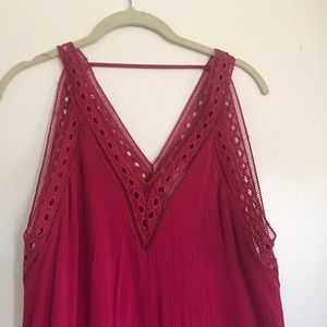 dark pink detailed dress