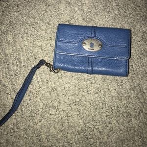 Blue fossil wallet