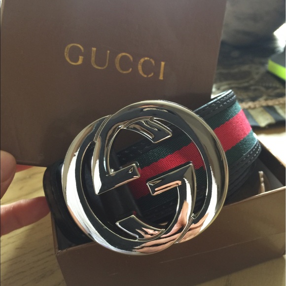 mens gucci web belt