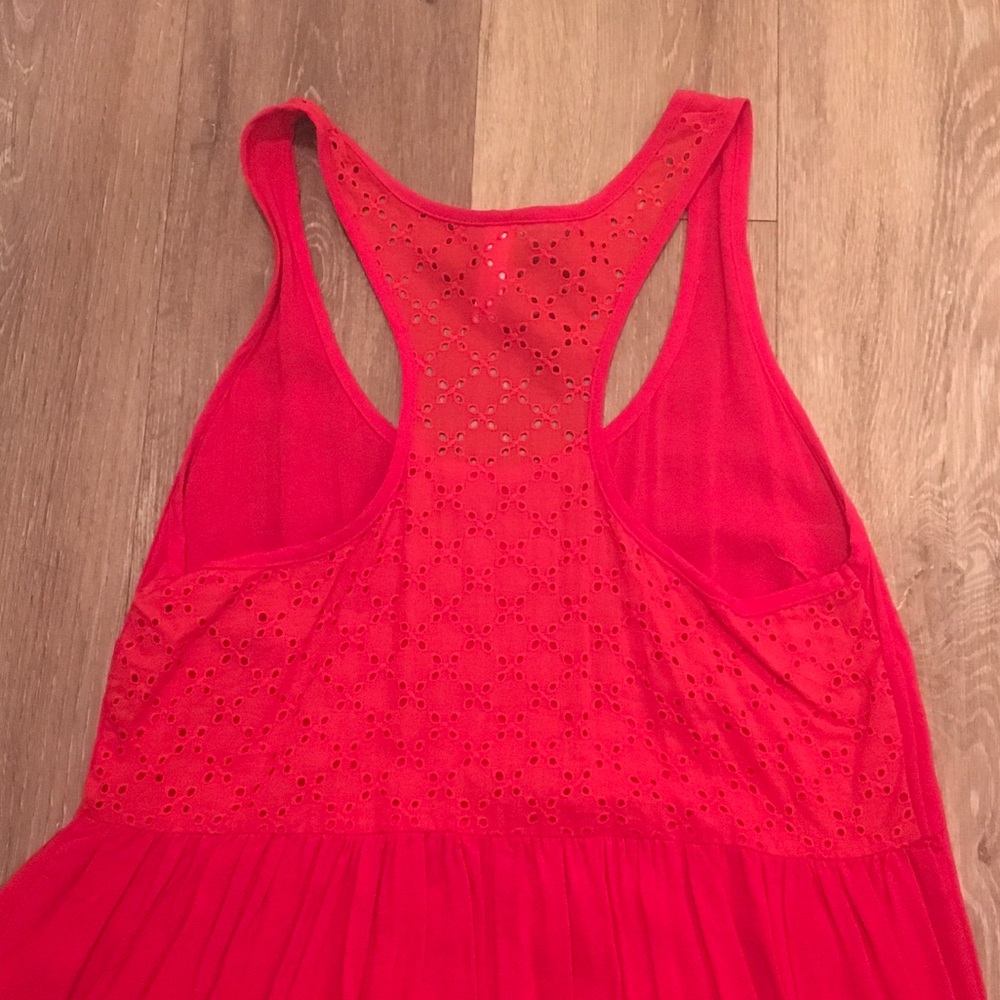 ADORABLE Eyelet Red Dress for Summer!