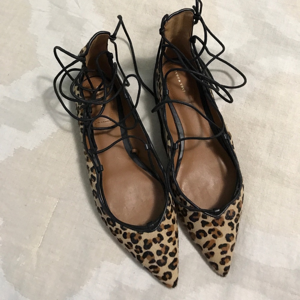 Zara lace up flats size 7.5