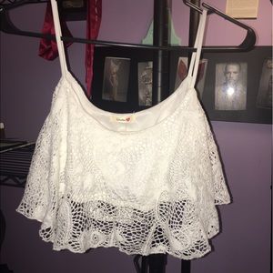 White crop top