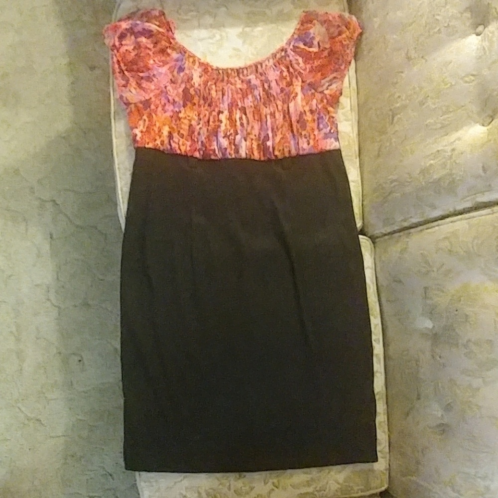 Lovely Multicolor and Black Dress