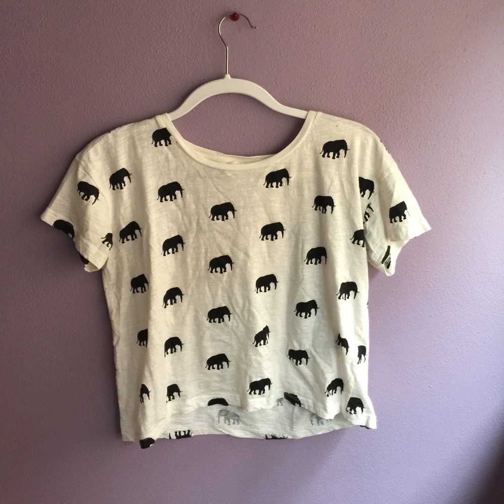 Black and White elephant shirt