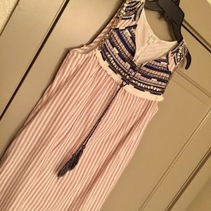 1 Day Sale NEW Spense Boho Linen Embellished Dress