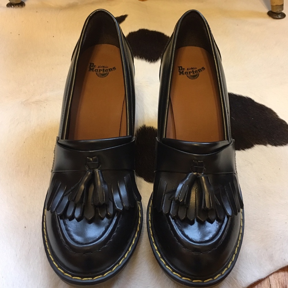 DR. MARTENS Women's Black Roma Loafer Pumps, Sz 8