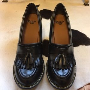 DR. MARTENS Women's Black Roma Loafer Pumps, Sz 8
