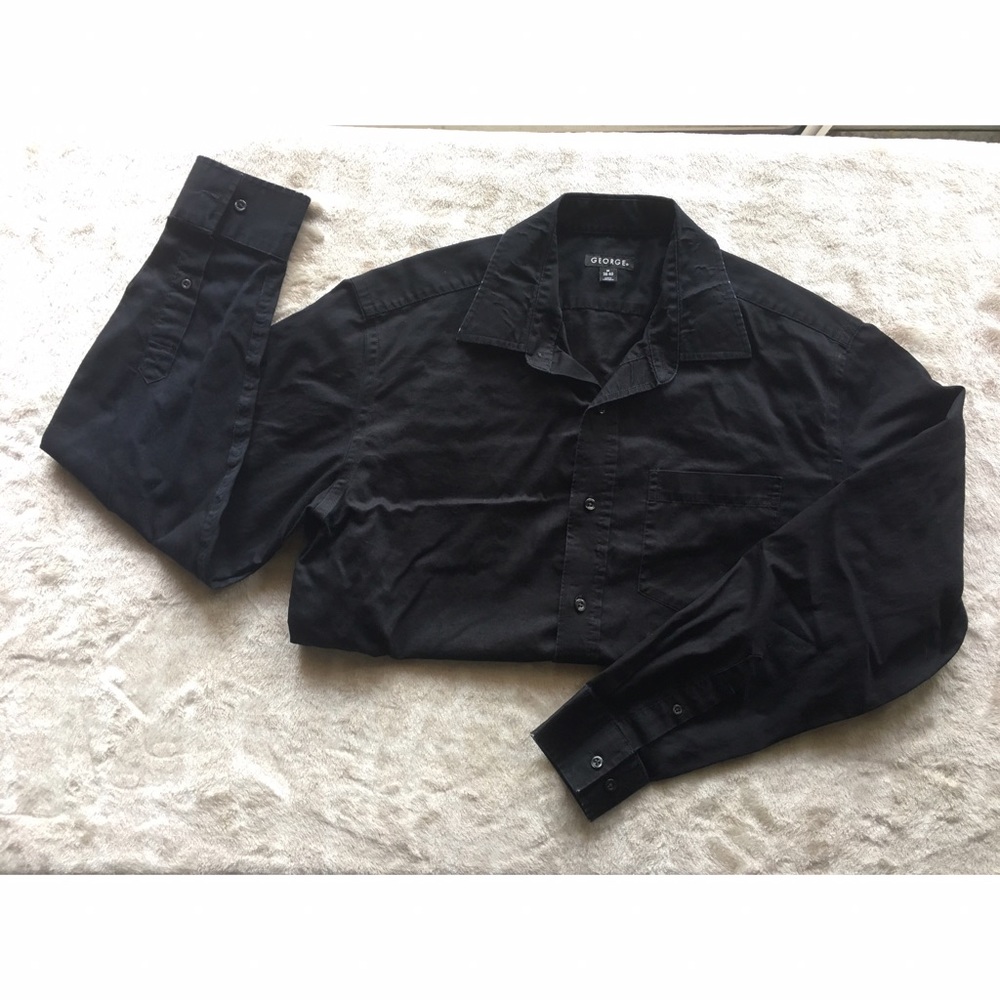 Black Long-Sleeve Dress Shirt