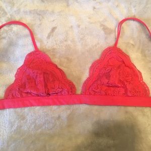 Red Orange UO triangle bralette