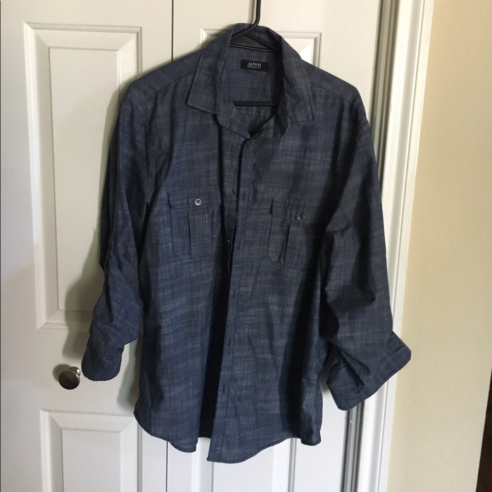 Alfani casual shirt w/ rollable sleeves