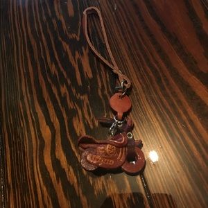 Leather motorcycle keychain