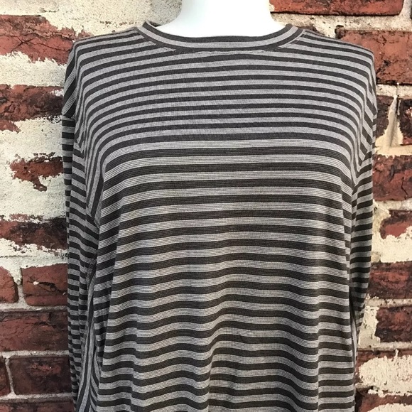 Ibex L Striped Merino Wool Straightaway Crew Shirt - Picture 3 of 7