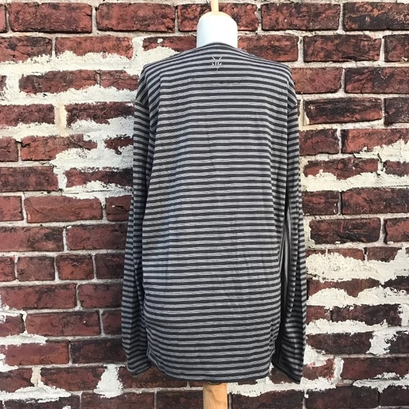Ibex L Striped Merino Wool Straightaway Crew Shirt - Picture 4 of 7