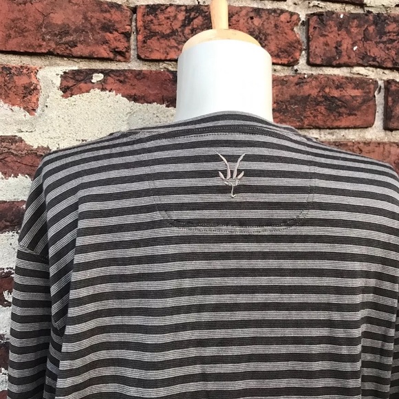 Ibex L Striped Merino Wool Straightaway Crew Shirt - Picture 5 of 7