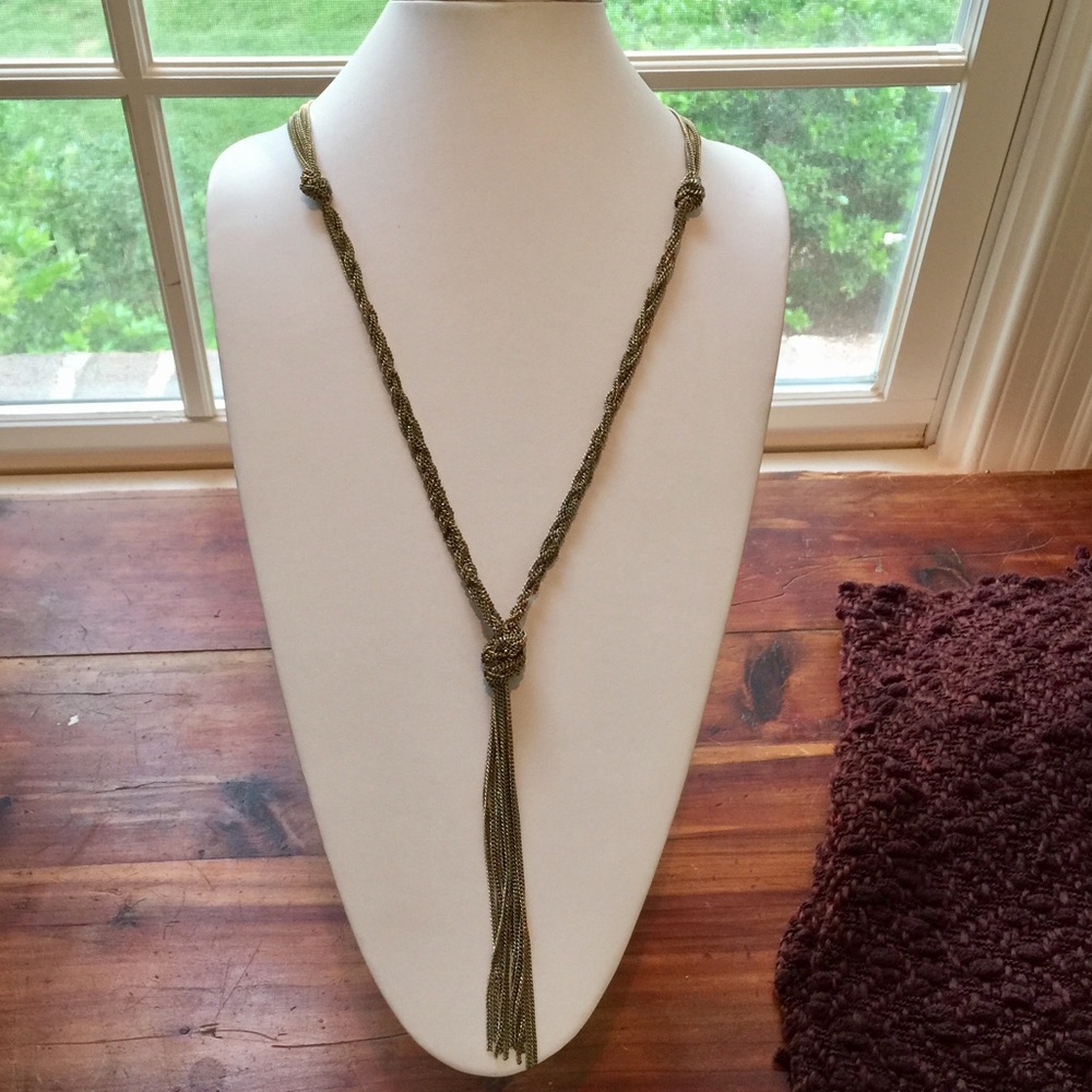 Gold Tassel Necklace
