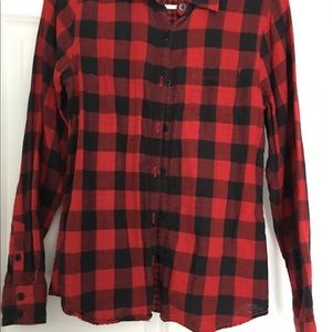 Forever 21 black & Red flannel shirt