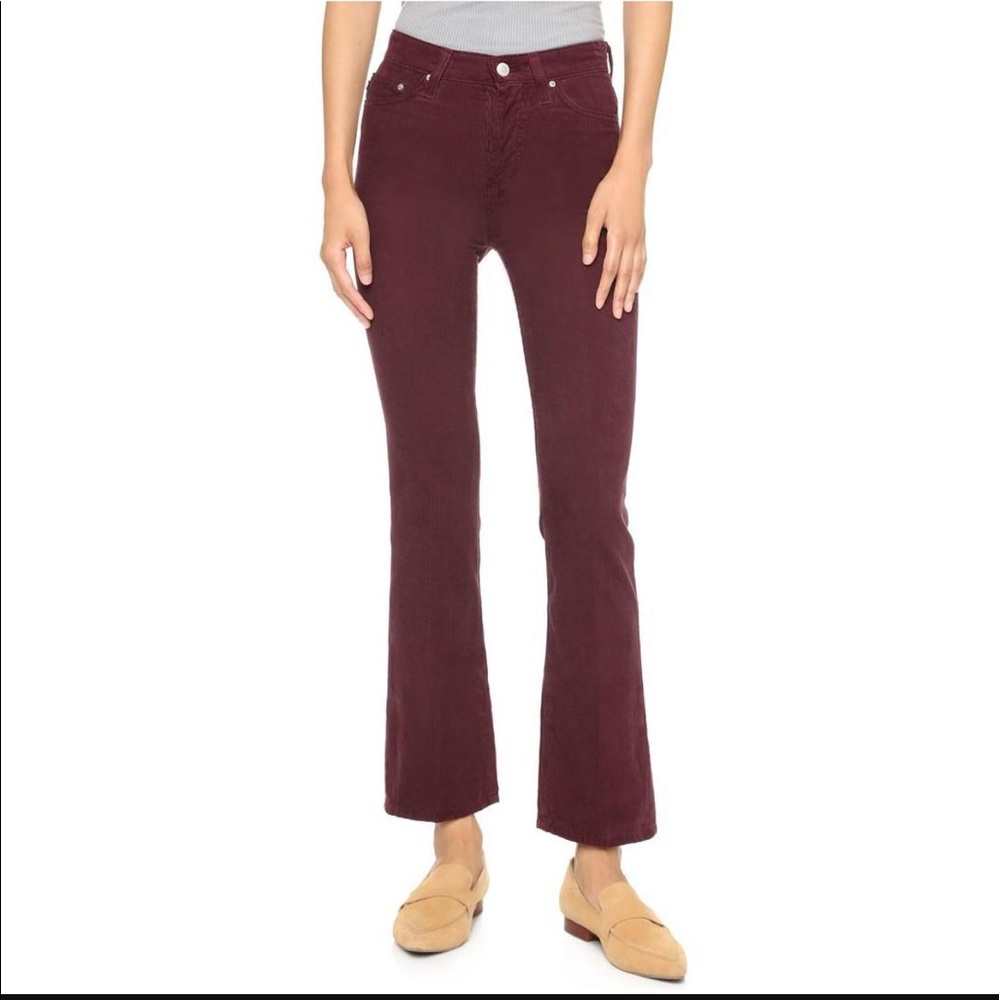 Alexa Chung for AG burgundy cords sz 30