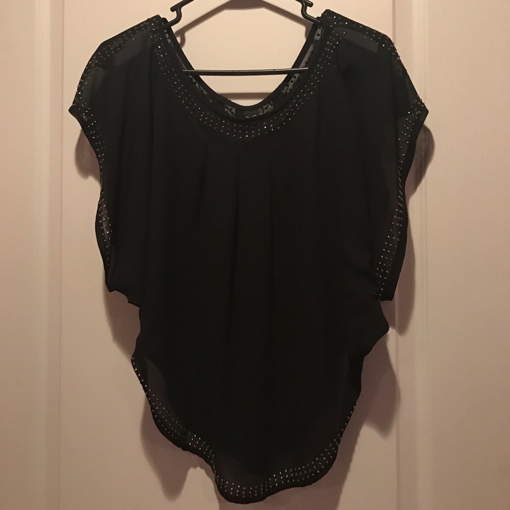 Black party blouse