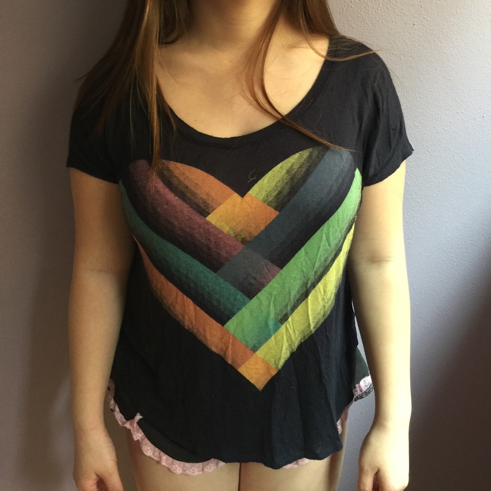 Black heart shirt