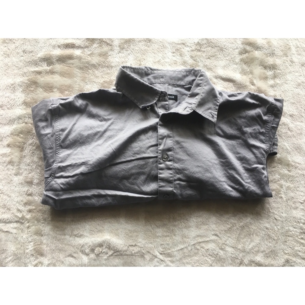 Grey Dress Button-Up