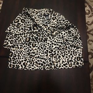 H&M Leopard Print Ruffled Skirt