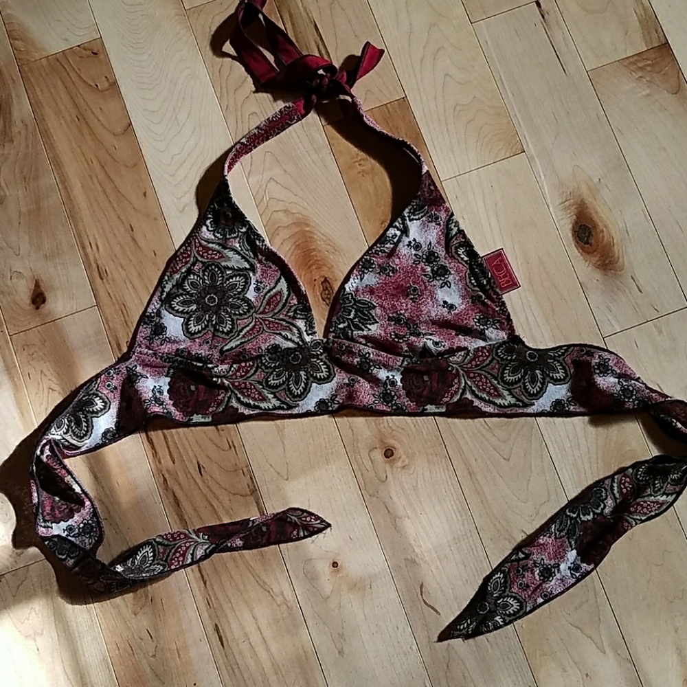 Floral bikini top