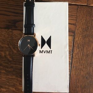 MVMT rose gold/black signature watch
