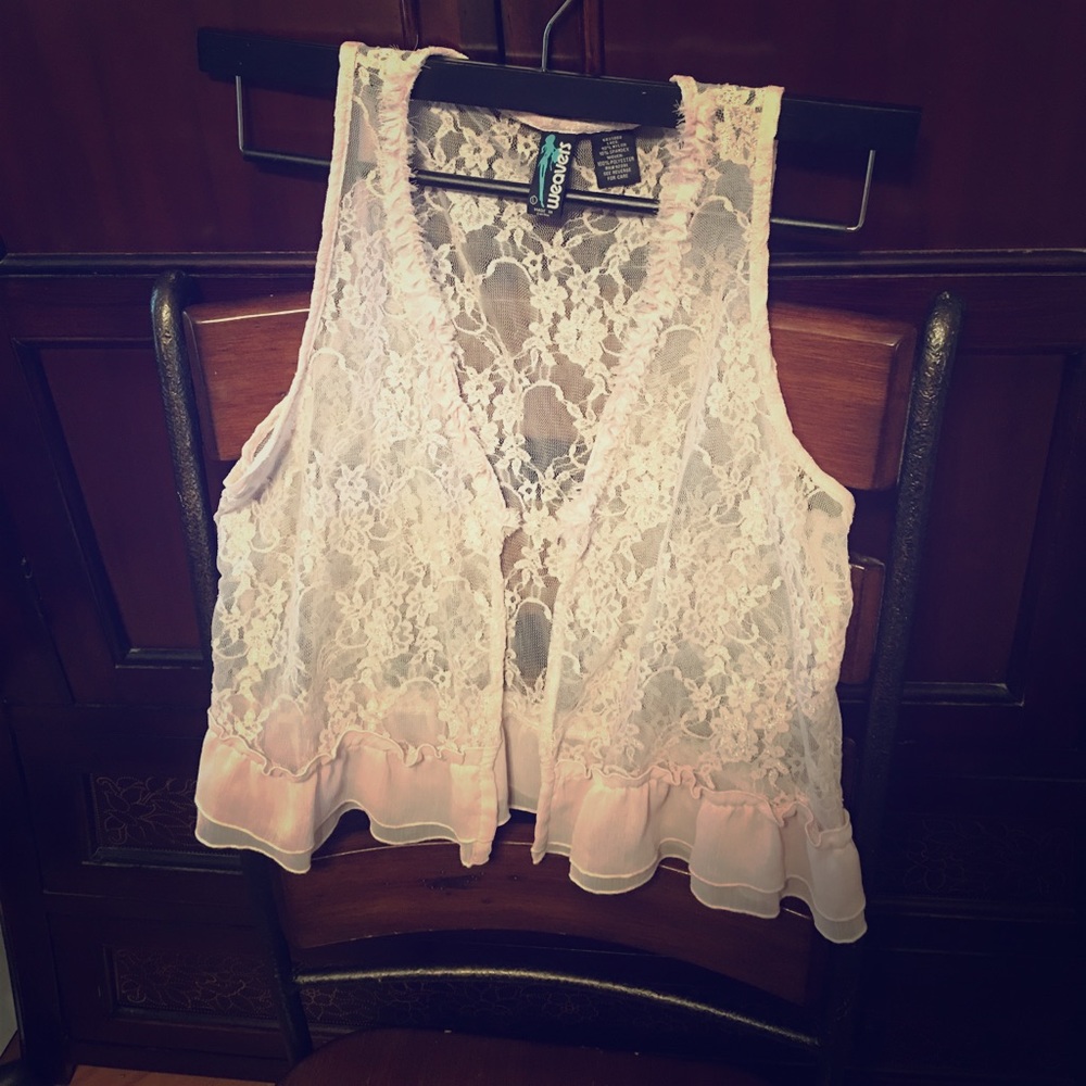 Lace tank vest