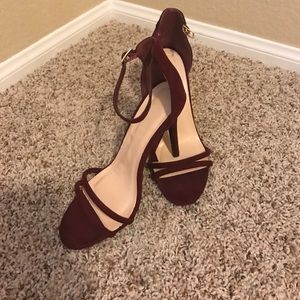 Burgundy Strappy Heels