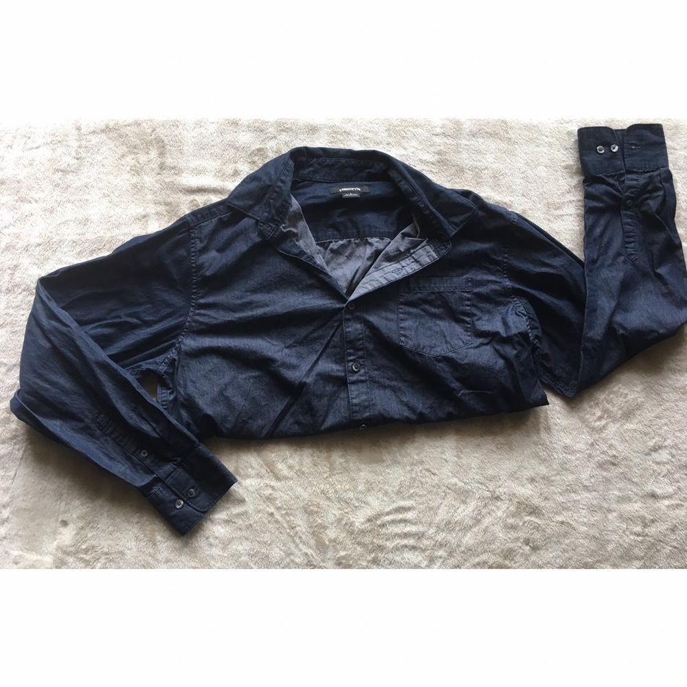 Denim-look Button-Down
