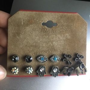 6 set Boho studded earrings