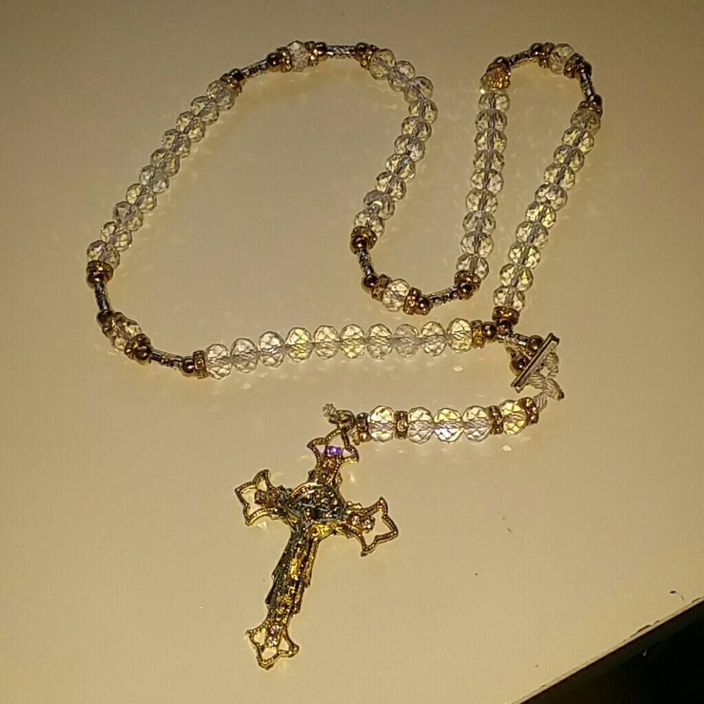 Beaded crystal rosary