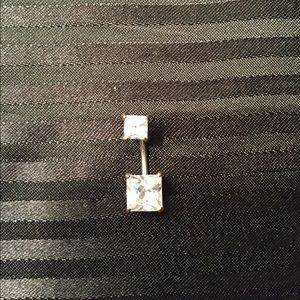 Square belly button ring