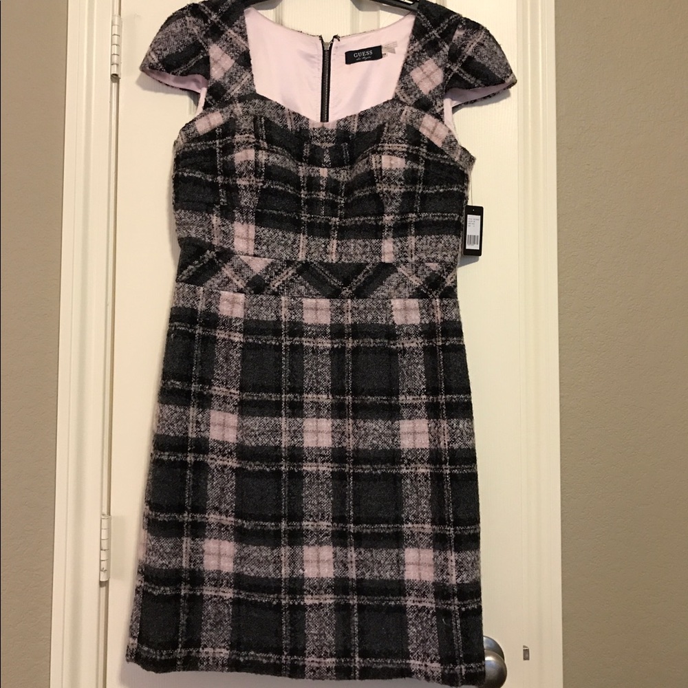 NWT Guess Wool Cap Sleeve Dress