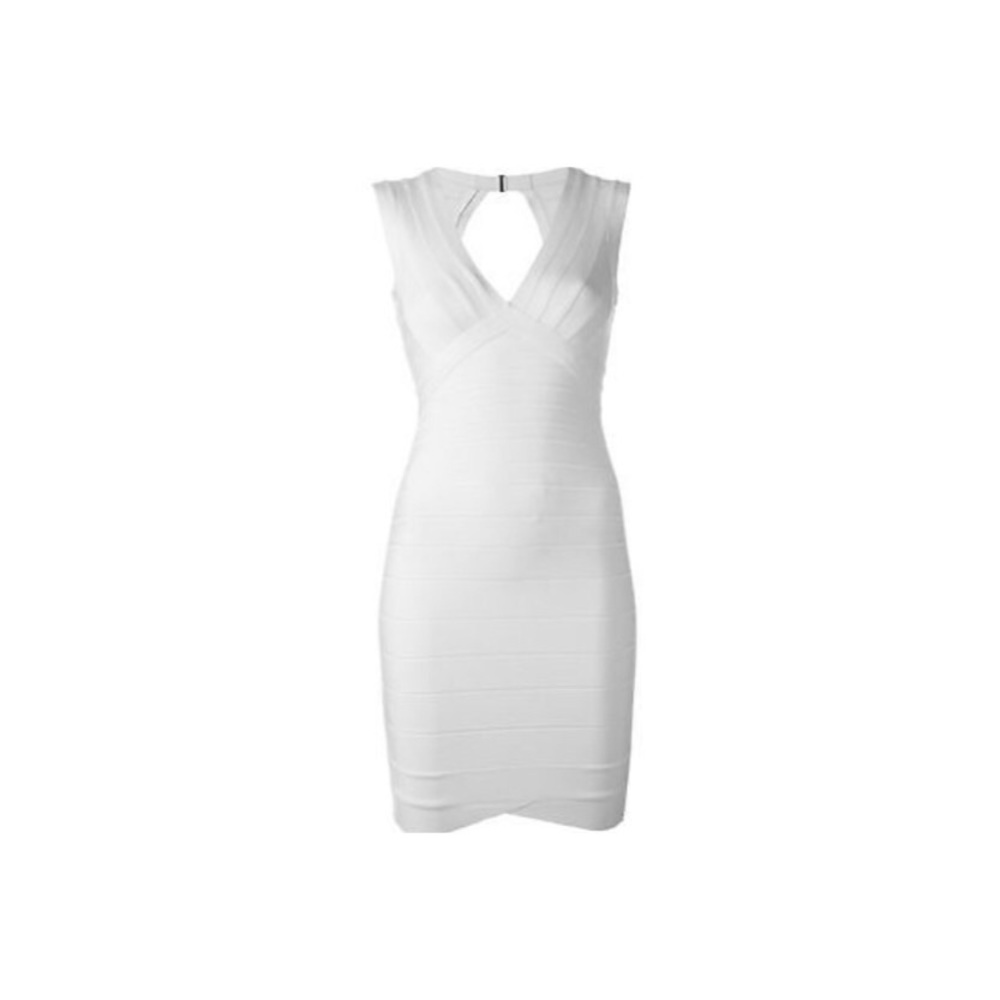 Herve Leger Rocio Bandage Dress White