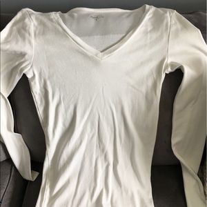 J Crew long sleeve v neck cotton t shirt
